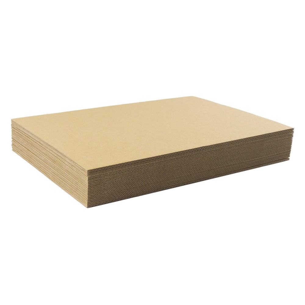 Golden State Art, 25 Pack 9×12 Corrugated Cardboard Sheets, Flat 9×12, Brown