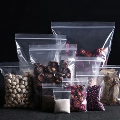 200/ Transparent Zip Bags Food Jewelry Vacuum Storage Bag Plastic Thicken Reclos