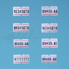 Red line Price Tag Gun Sticker 600 Labels Per Roll Refill Ink Roller For MX-5500