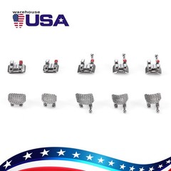 Dental Orthodontic Brackets Braces Mesh Base Mini Roth MBT 022 018 Hooks MIM