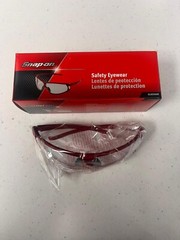Safety Glasses Snap-on (Red Frame/ Clear Lens) Anti-Fog GLASS60R