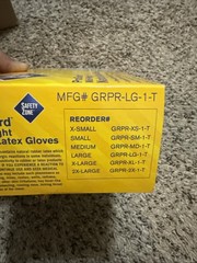 Latex Gloves Size Large Natural Powder Free Pack of 100 The Safety Zone