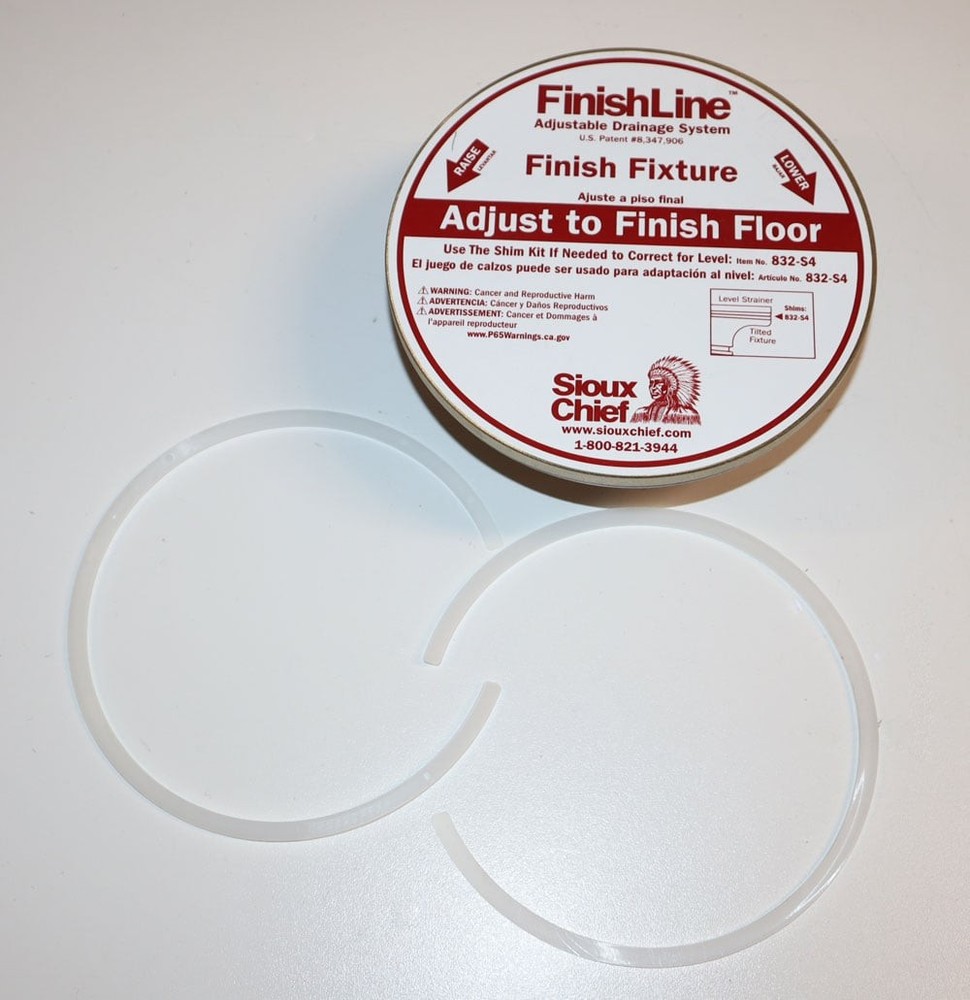 1Pc Sioux Chief 832-4HNR 4 inch PVC Adjustable Floor Drain with 6-1/2 inch