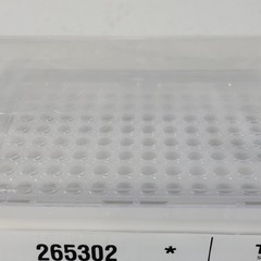 Thermo 265302 96 Well 0.4 ml Well Optical Bottom Plate PolymerBase White 10-Pack