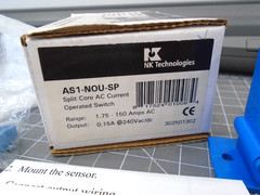 NEW NK Technologies AS1-NOU-SP Split Core AC Current Operated Switch 1.75-150 A