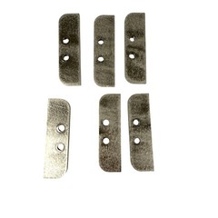 0.75 in x 2.5 in Steel Two Hole Plates, 6 Pcs
