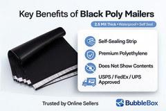Black Poly Mailers Self Seal Shipping Bags Mailing Envelopes Bulk Choose Size