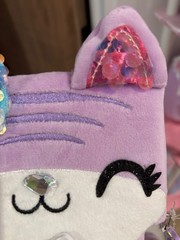Claire’s sequin sparkle candy cat purple fluffy cat diary journal set*sold out*