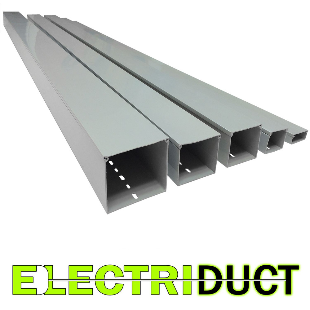 2″ x 2″ Solid Wall Wire Duct – 6 Sticks – Total Feet: 39FT – Gray – Electriduct