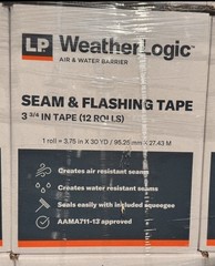 LP Weather Logic Seam & Flashing Tape 3-3/4” x 30yd – 12 Roll Case