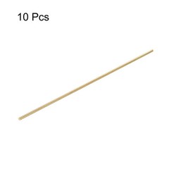 10Pcs 1mm x 300mm Brass Round Rod Metal Solid Shaft Lathe Bar