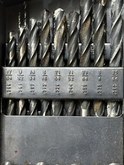 HUOT Drill INDEX Partial SET of DRILL BITS 1/16” to 1/2”