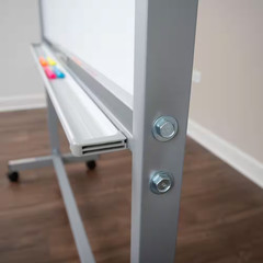 Lean Board 72 In. X 40 In. Mobile Whiteboard Magnetic White (1-Pack)