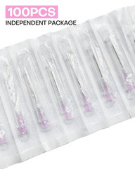 100Pcs 18Ga 1 Inch Needle Luer Lock Lab Accessories, Sterile Individual Package
