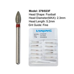 Dental Diamond Burs Egg Football FG 379/023F 379/023XF Extra Fine High Speed Bur