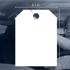 Versa Tags Blank Car Rear View Mirror Hang Tags Pack of 50 Hang Tag 8.5″ X 11.5″