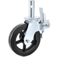 8 Inch Swivel Caster Wheels Dual Lock Plate Mount Heavy Duty 1100lbs Each 4 Pack