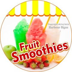 Fruit Smoothies DECAL (Choose Your Size) Concession Food Truck Circle Sticker