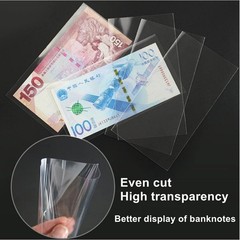 100 Pack Acid Free Paper Money Sleeves With Storage Case Dollar Bill Holders US