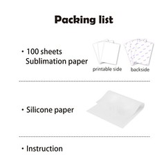 A-SUB Sublimation Paper 8.5X14 for Inkjet Heat Transfer DIY Gift 125g 100 Sheets