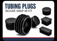 Round Pipe End Plugs for Steel Pipe Tubular Bumper Caps Various Sizes