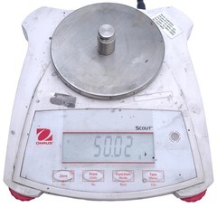 Ohaus SPX222 Scout Portable Balance, 220g Capacity, 5VDC, ø4.7in Pan, 22mm digit