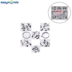 100Pcs Dental Matrices Kit Matrix Sectional Contoured Metal 50 μm & 2 Ring Delta