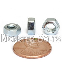 M5-0.80 Metric Hex Nuts, Zinc Plated CR+3 Class 10 Steel DIN 934, Coarse Thread