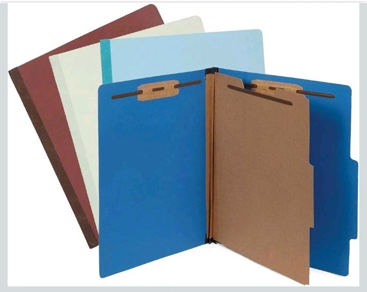 Blue Summit Supplies 12 Pressboard Folders With Fasteners Assorted Colors