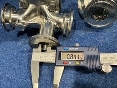 Lot of 2 ITT Dia-Flo 1819 1in CF3M 3-Port Sanitary Diaphragm Valve