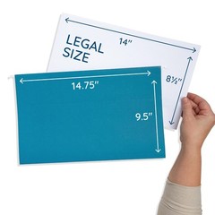 25 Blue Summit Supplies Colored Hanging File Folders Legal Size, 9.5″ x 14.75…