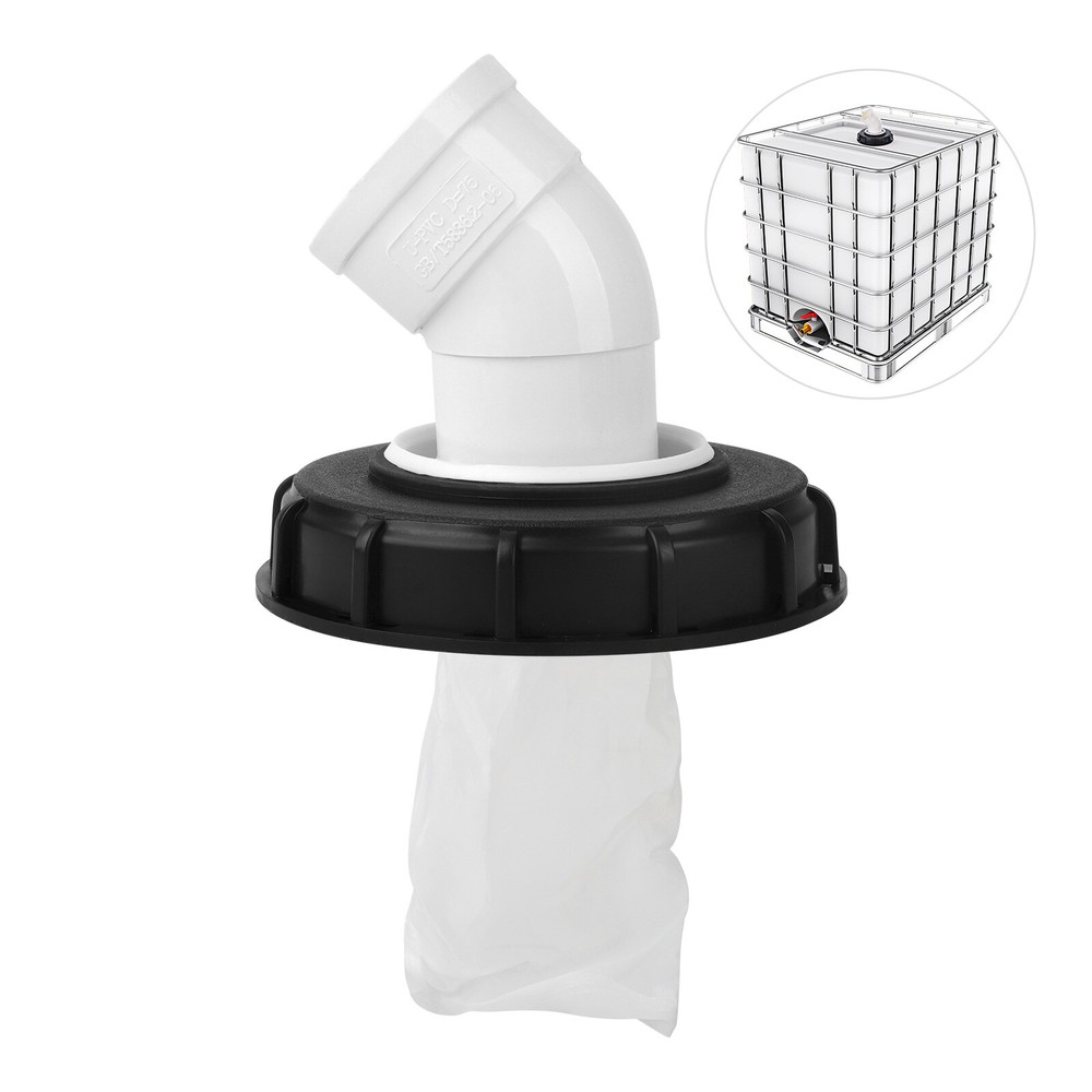 45° IBC Tote Tank Cover with Filter Tank Cap Ton Barrel Filter Lid Cover