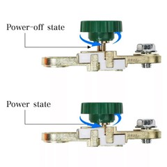 2Pcs Side Post Battery Disconnect Switch Battery Master Switch Isolator for Cut