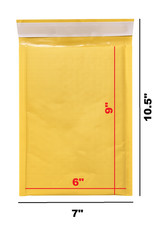 50 #0 Size 6″x9″ Kraft Bubble Mailer Padded Shipping Envelopes (Count of 50)