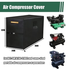 Waterproof Air Compressor Cover – Heavy-Duty 600D Oxford Fabric, Fits 48″x24″x32