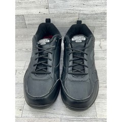 Skechers Work Relaxed Fit Memory Foam Black Slip Resistant Shoes 77111W Men 9.5W