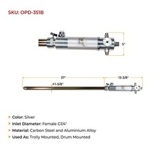 Air Operated, Ratio 5:1, Oil Pump for 55 gal (205 ltr) drums 18 LPM / 4.76 GPM
