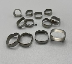 10Kit/40pcs Dental Orthodontic 1st Plain Molar Bands Single Band Brace #29-44+