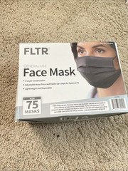 FLTR General Use Face Mask, Black, 75 count (75), 75 Count (Pack of 1) , B