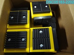 QTY=10: INDUSTRIAL BUMPERS MOUNTED ON STEEL TUBE 6-3/4″ X 4-3/4″ X 6″ 1/4″THICK