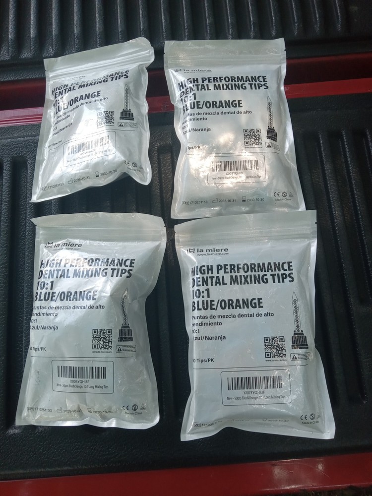 La Miere High Performance Dental Mixing Tips – Blue & Orange – 200 Pcs