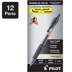 Pilot G2 Bold 10 Mm Black Gel Ink Pen Office Supply 1 Dozen 31256