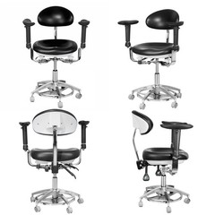 Imported PU Leather Dental 360° Mobile Dynamic Adjustable Chair with Armrest USA