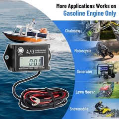 IP68 Waterproof Digital Tachometer Hour Meter 25000 RPM For Outboard Motor