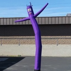 Light Blue 20ft Tall Inflatable Tube Man Air Powered Dancing Guy for Outdoors…
