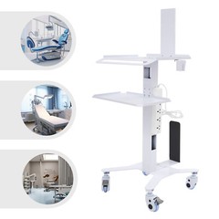 Adjustable Rolling Computer Cart for Home, Office & Medical Use