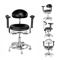 Imported PU Leather Dental 360° Mobile Dynamic Adjustable Chair with Armrest USA