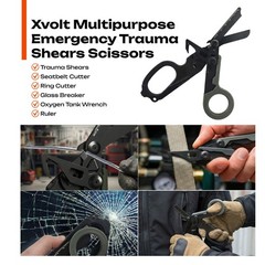 Trauma Shears Foldable Tactical Scissors – 6-in-1 Heavy Duty Emergency Response