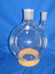 Chemglass 5000ml 2 Neck Glass Round Bottom Flask, 24/40 & 45/50 , CG-1518-29
