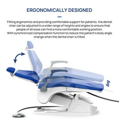 Dental Unit Chair Computer Control PU Leather DC Motor +Doctor Stool TJ2688-A1